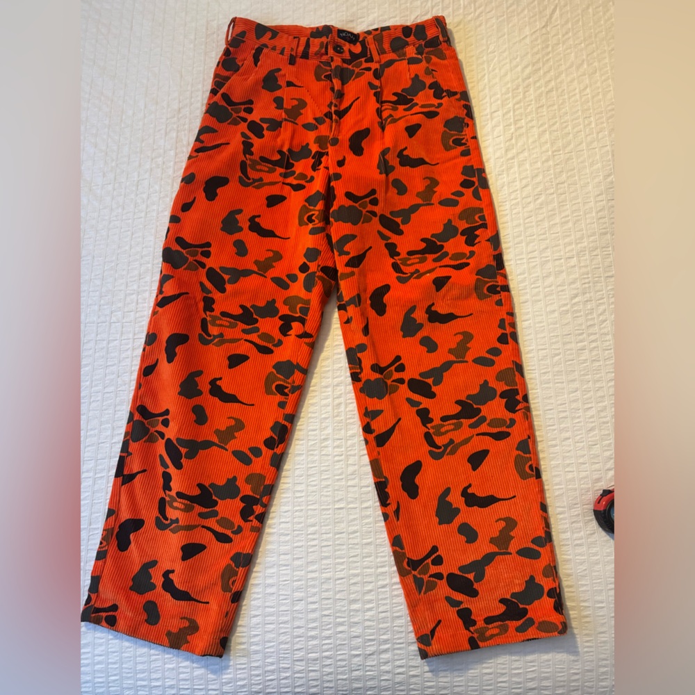 Men's NOAH NYC Orange Camouflage Pants